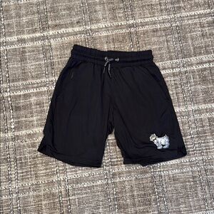 GOAT USA Boy’s Black Athletic Shorts with Embroidered Detail